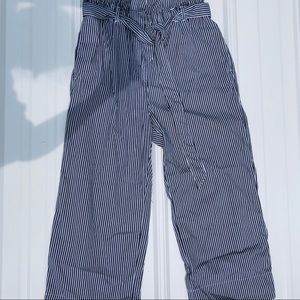 H&M Blue and White 7/8th Wide Leg Pants